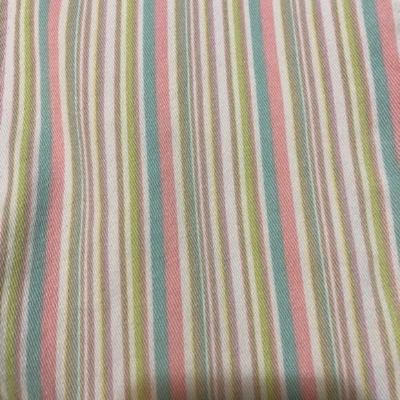 High Rise Stripe Cut Off Jean Shorts Size 12 Pastel White French Dressing Canada - Picture 2 of 7